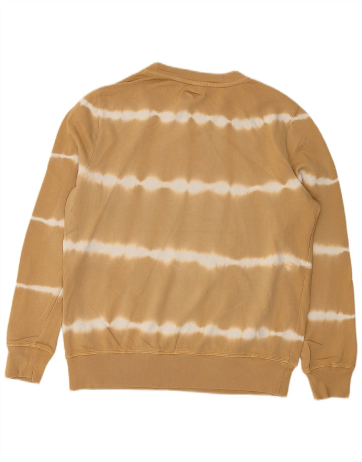 Suéter feminino Marks & Spencer UK 12 algodão listrado bege médio