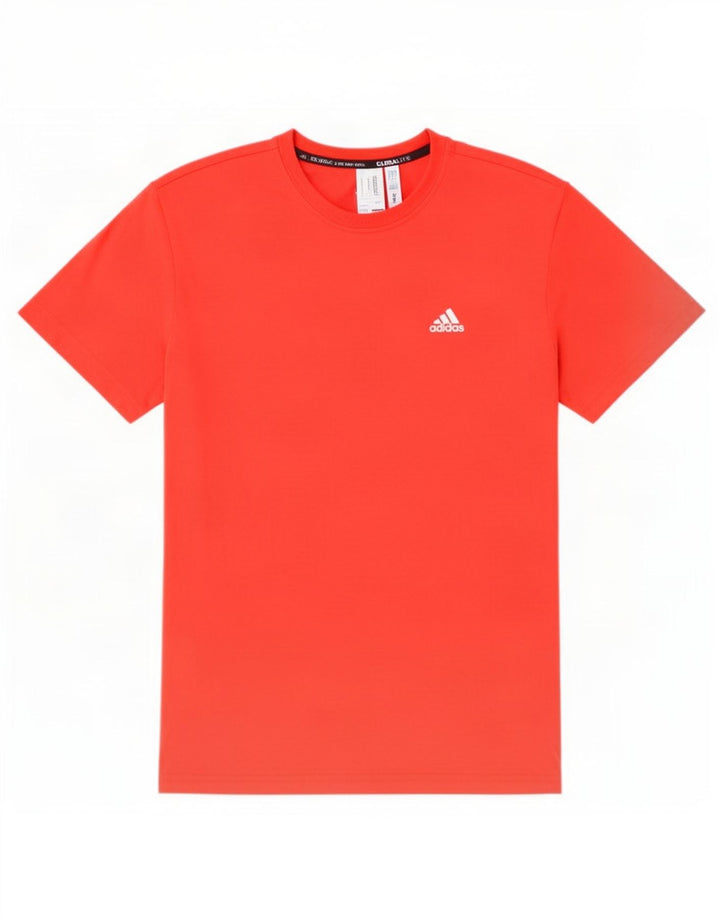 Adidas Mens Climalite Camiseta Top Grande Poliéster Vermelho