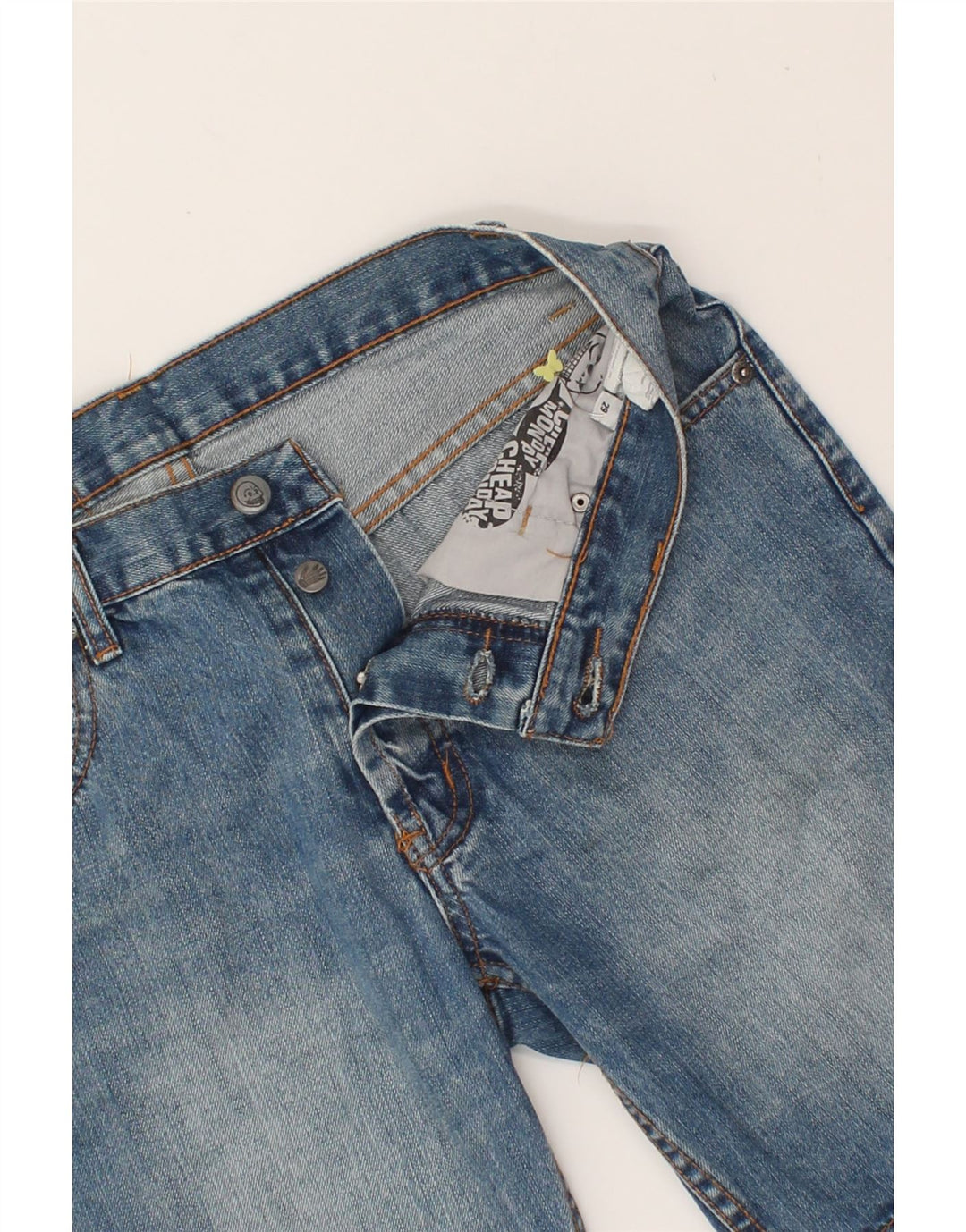 CHEAP MONDAY Mens Denim Shorts W29 Medium Blue Cotton Vintage Cheap Monday and Second-Hand Cheap Monday from Messina Hembry 