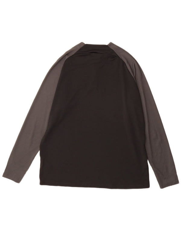 Nike Mens Dri Fit Top Manga Longa XL Preto Colourblock