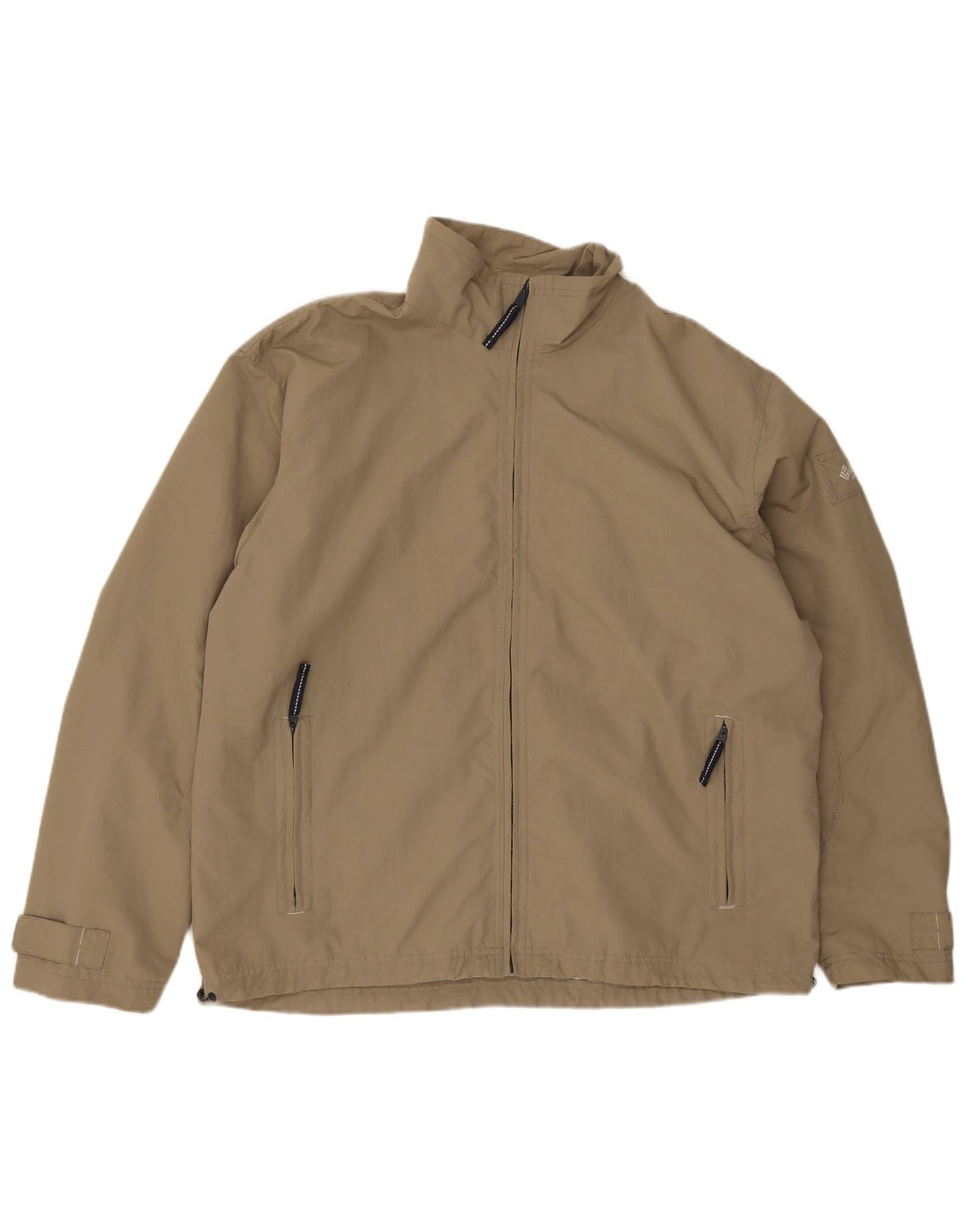 Jaqueta de chuva masculina Columbia UK 40 grande caqui nylon