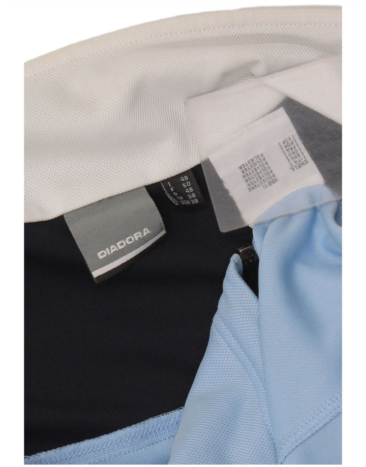 Diadora Mens Tracksuit Top Jacket UIK 38 Medium Blue Colourblock Poliéster