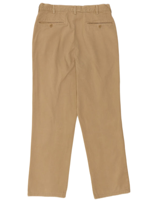 Calça chino reta masculina Henry Cottons W30 L28 algodão bege