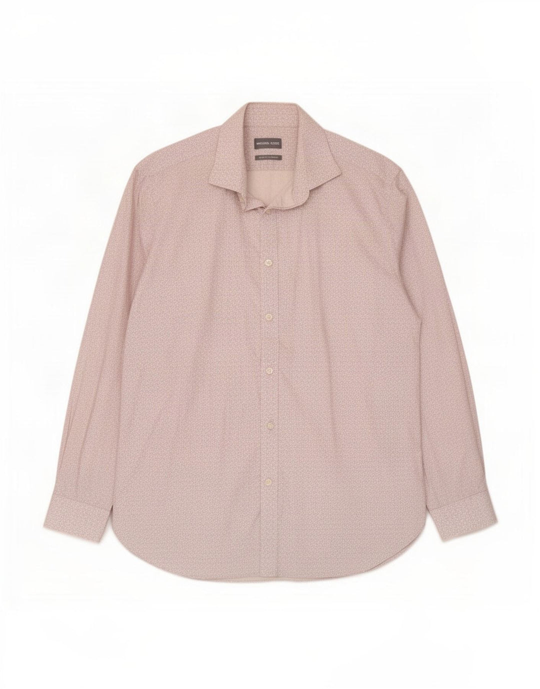 Camisa masculina Michael Kors Slim Fit tamanho 16 1/5 grande branco geométrico
