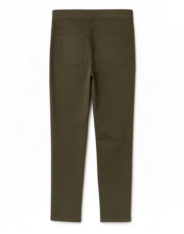 Calça jeans feminina Marks & Spencer UK 12 médio W30 L28 algodão cáqui