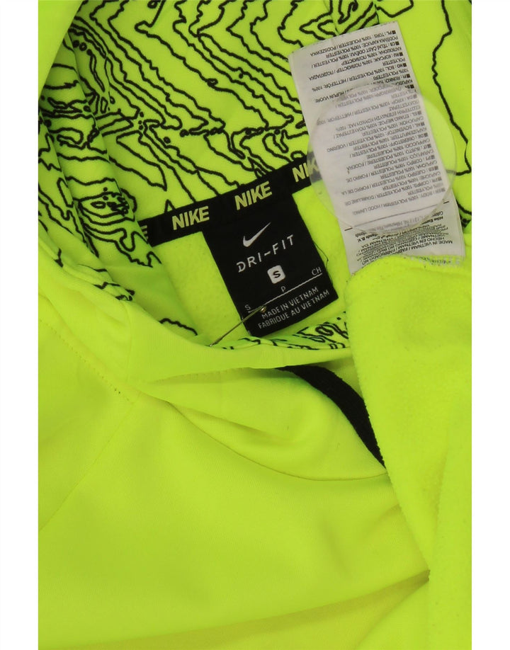 Suéter Nike masculino Dri Fit Graphic com capuz pequeno verde poliéster