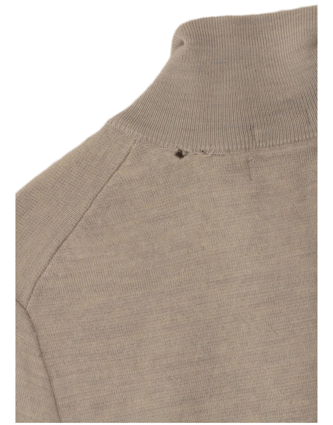 Suéter masculino SUPERDRY com zíper e gola XS de lã cinza