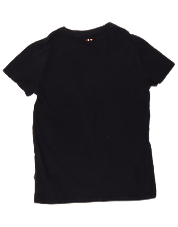 Camiseta Napapijri Boys Geographic Graphic Top 9-10 Anos Azul Marinho Algodão