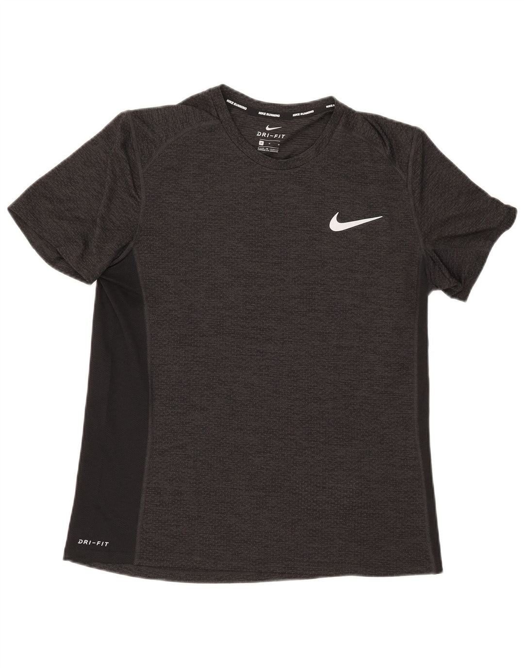 Camiseta Nike Masculina Dri Fit Top Médio Cáqui Colourblock Poliéster