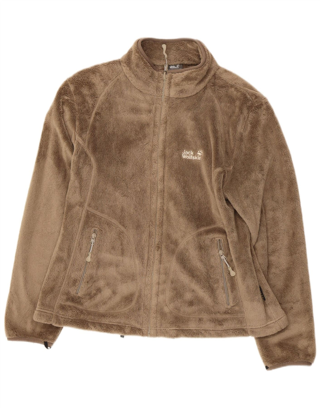 Jaqueta de lã feminina JACK WOLFSKIN Reino Unido 18/20 XL poliéster bege