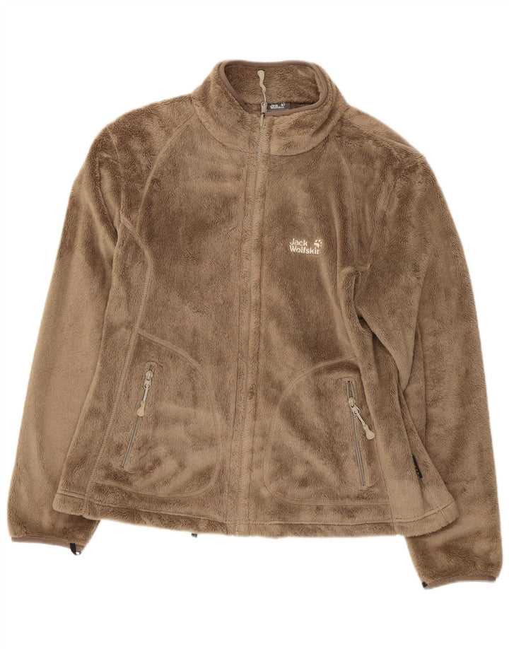 Jaqueta de lã feminina JACK WOLFSKIN Reino Unido 18/20 XL poliéster bege