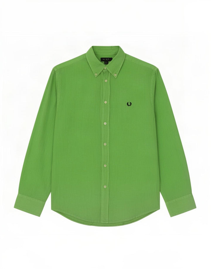 Camisa masculina Fred Perry grande linho verde
