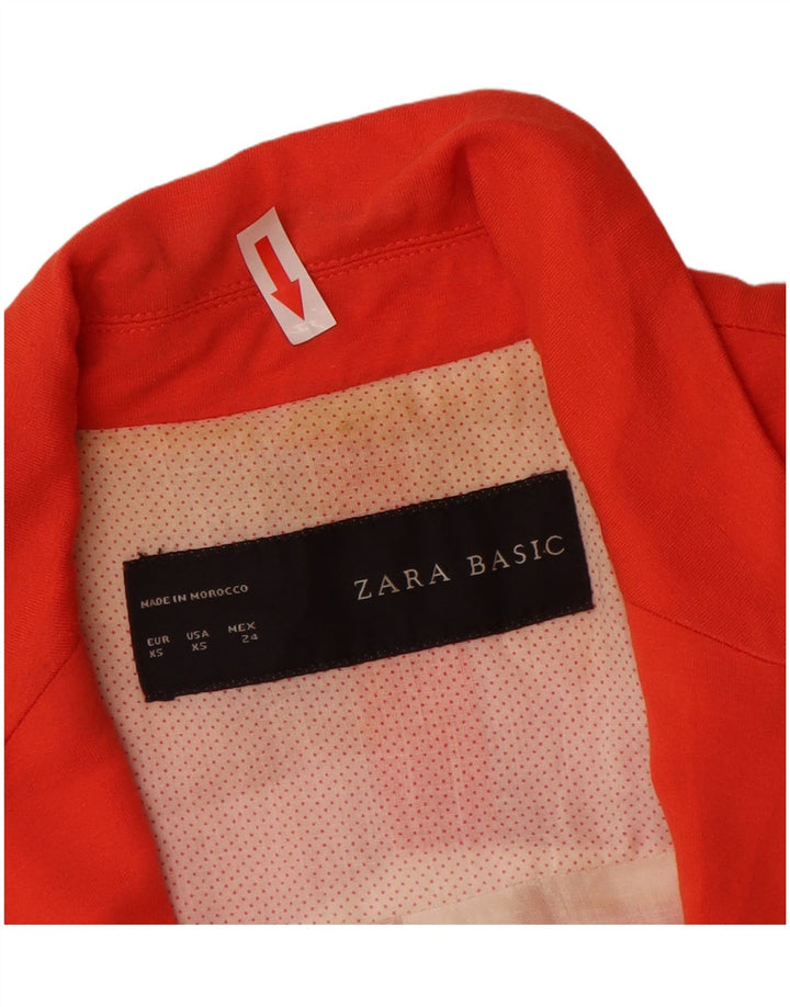 Jaqueta blazer feminina Zara com 1 botão Reino Unido 6 XS laranja
