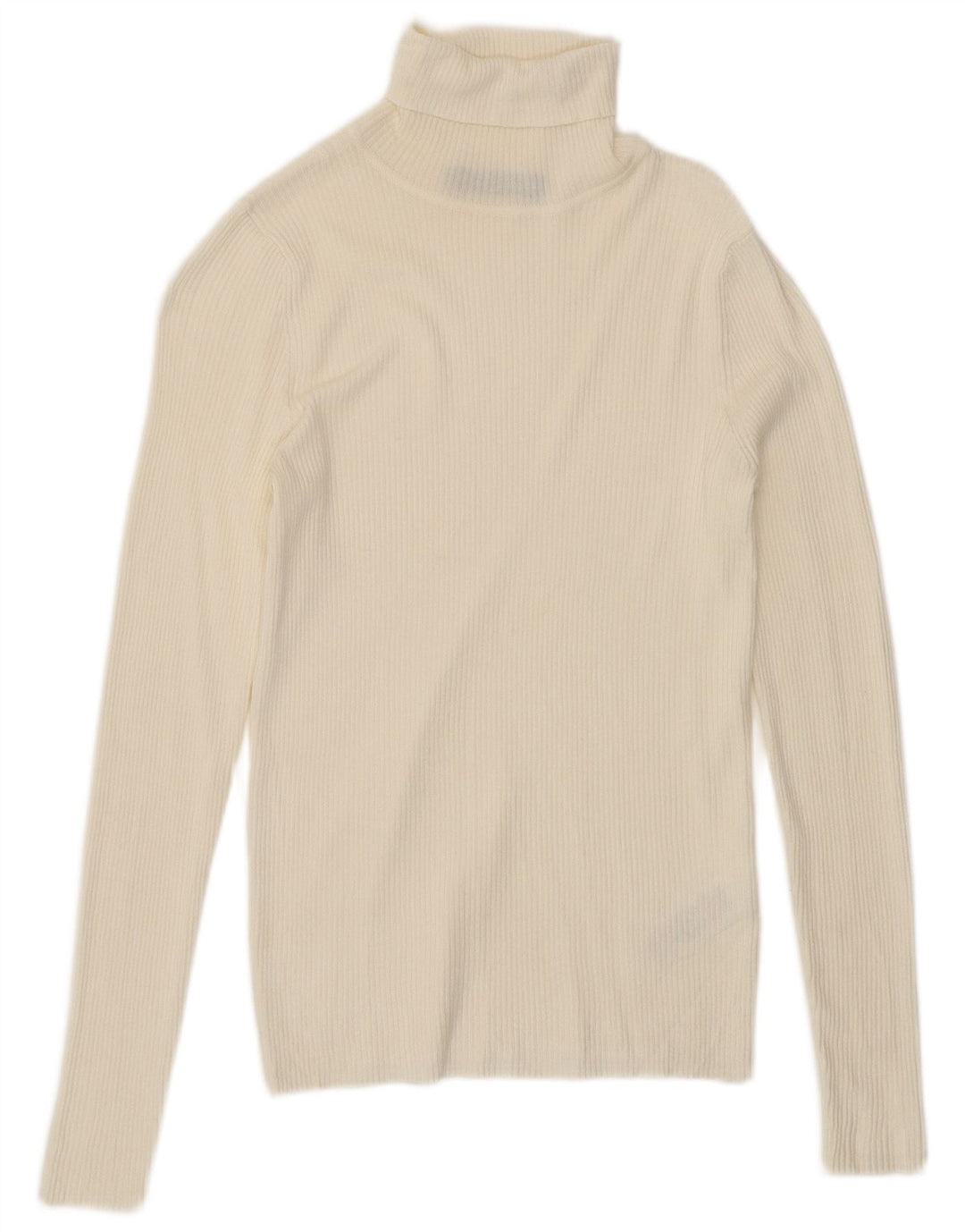 Top feminino Marks & Spencer de manga comprida UK 10 pequeno off white viscose