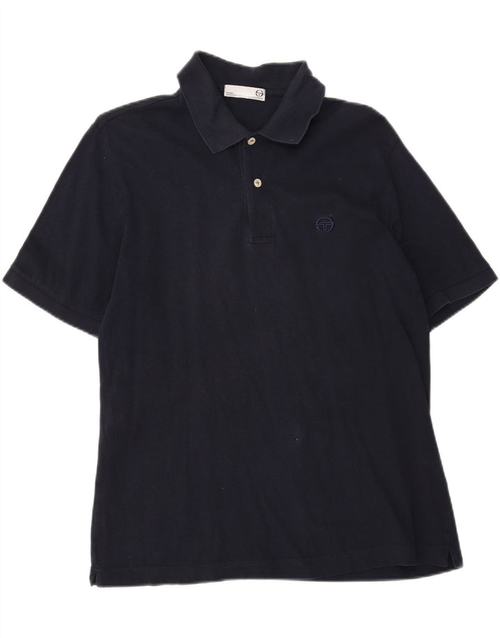 SERGIO TACCHINI Polo masculino IT 48 médio algodão azul marinho