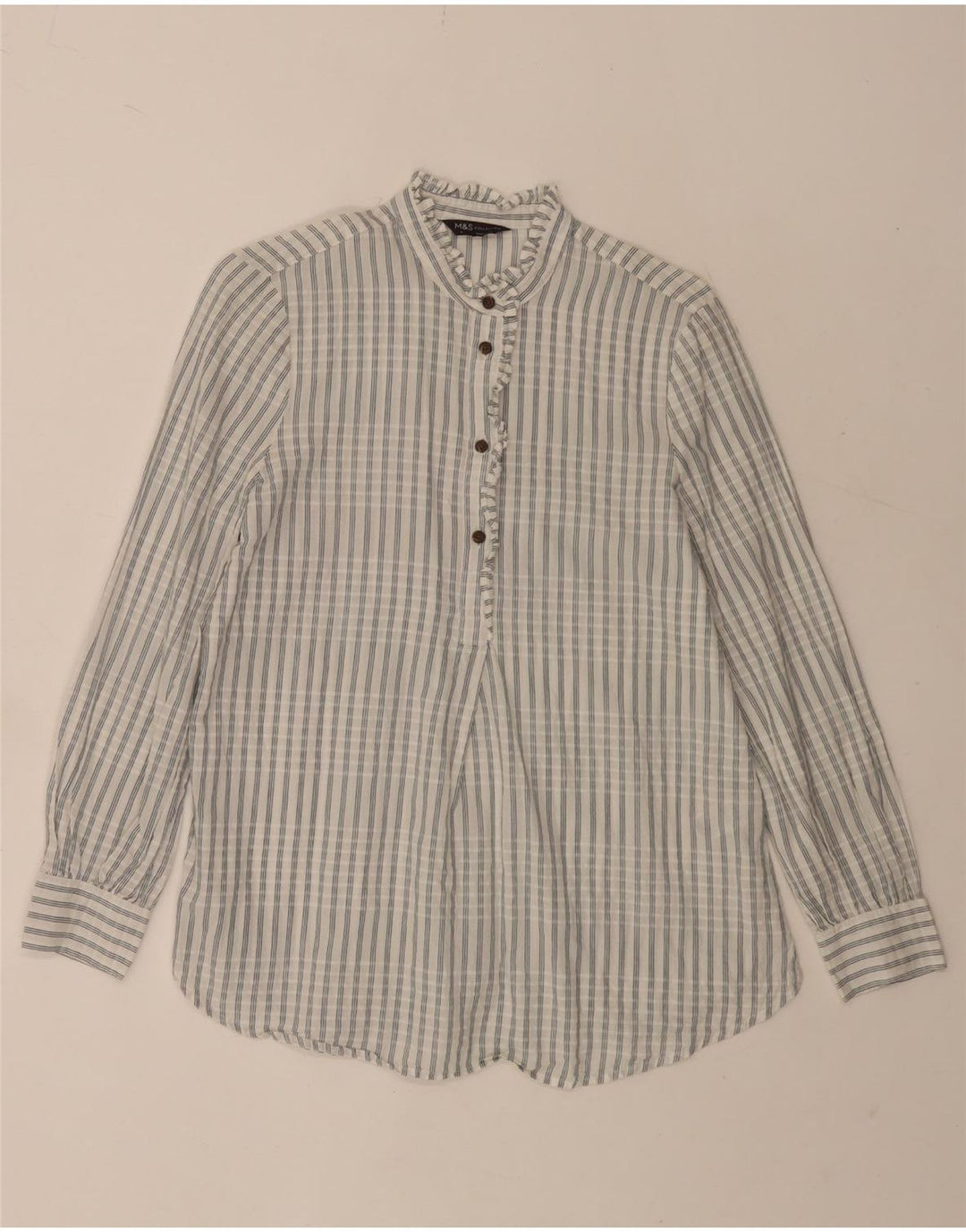 Pulôver feminino grande Marks & Spencer Reino Unido 8 pequeno xadrez branco