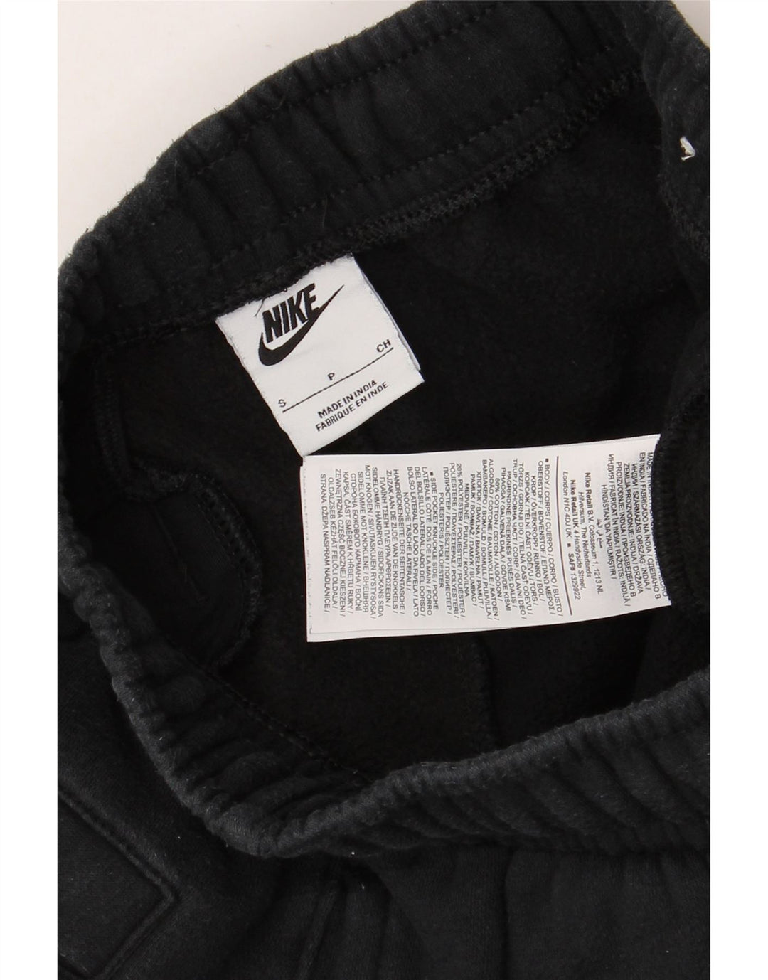 Calça de treino masculina NIKE joggers pequeno algodão preto