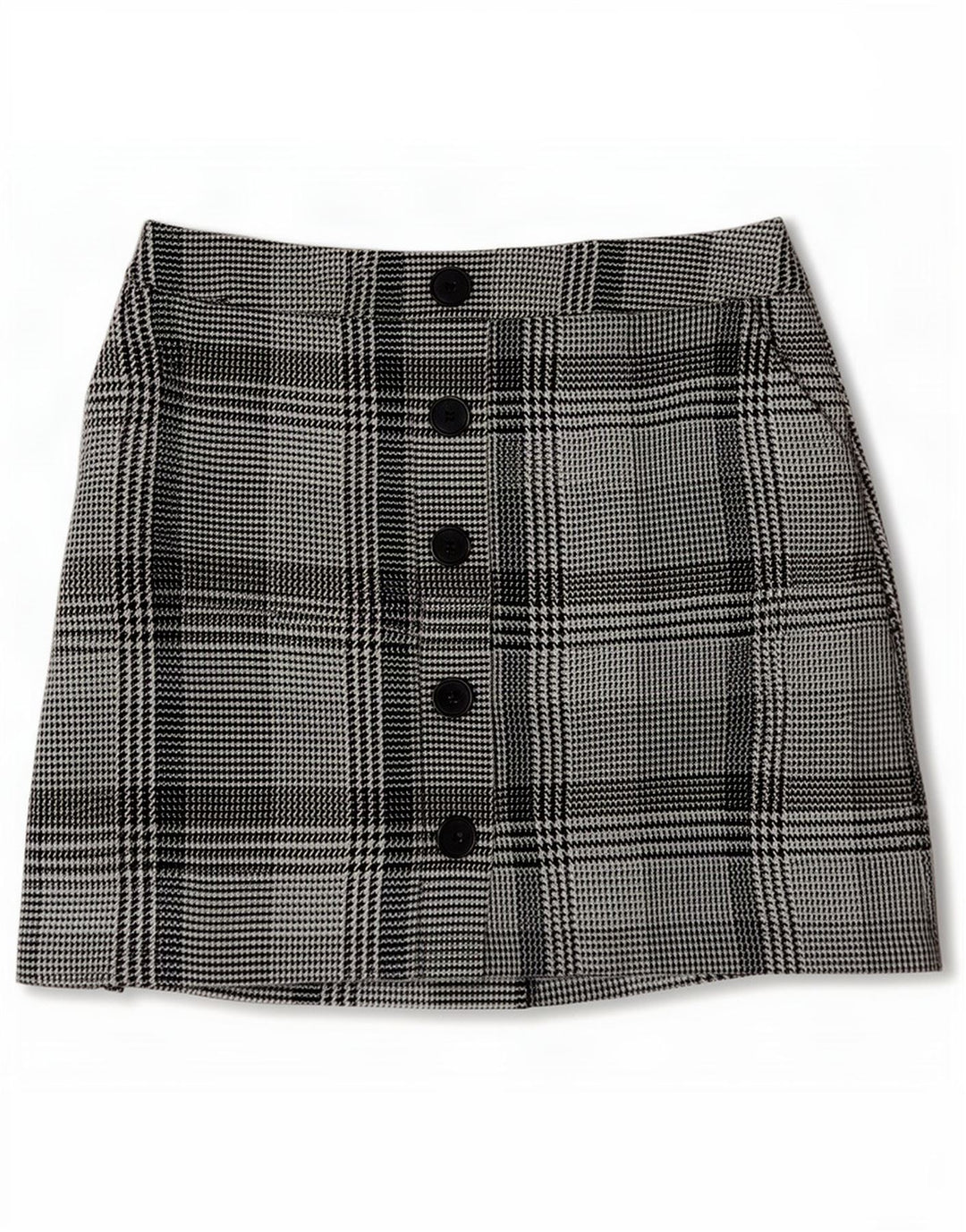 Minissaia feminina Marks & Spencer Reino Unido 10 pequena W28 azul houndstooth