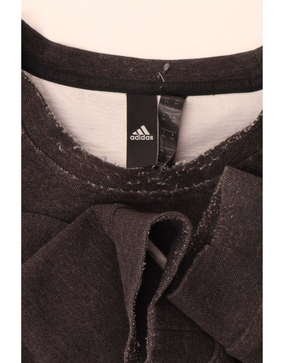 Adidas Mens Moletom Jumper 2XL Algodão Cinza