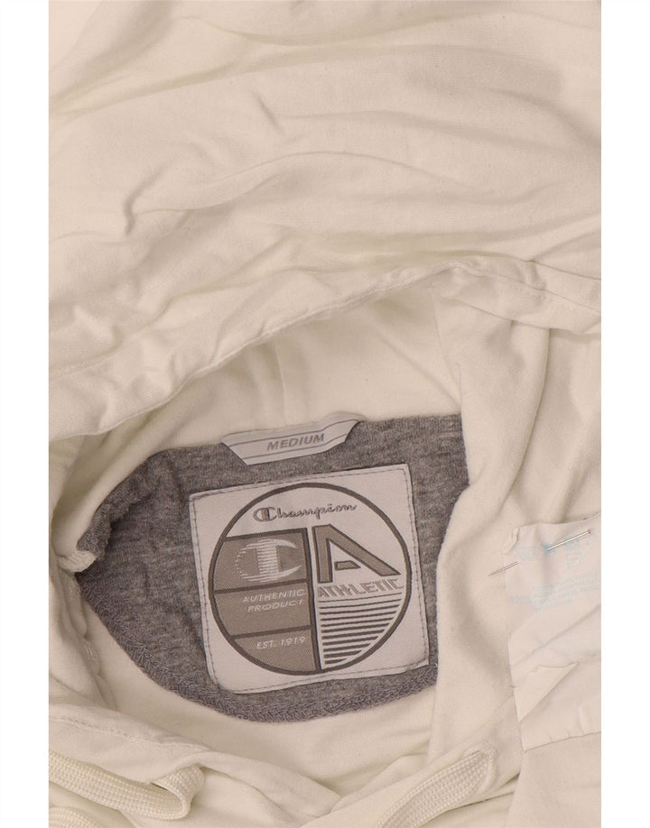 Jumper com capuz feminino Champion UK 14 médio algodão branco