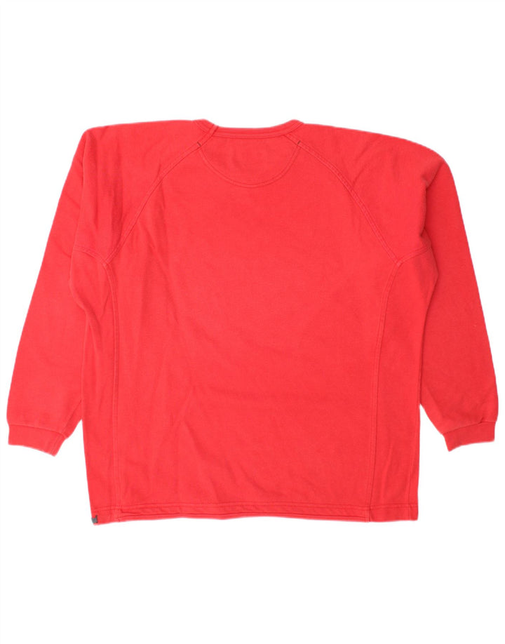 Champion masculino gráfico top manga longa médio algodão vermelho