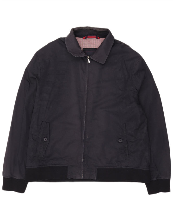 Jaqueta bomber masculina Marks & Spencer UK 44 2XL algodão azul marinho