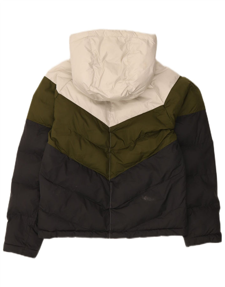 Jaqueta acolchoada com capuz para meninos NIKE 12-13 anos grande bloco colorido multicolorido