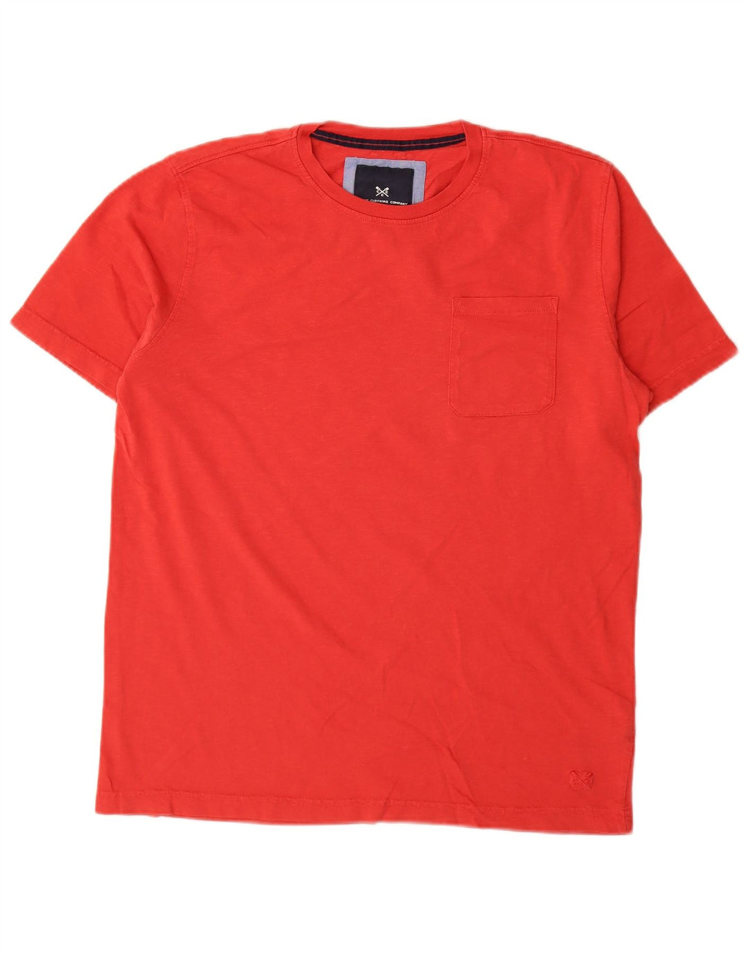 Camiseta masculina CREW CLOTHING Top médio algodão vermelho