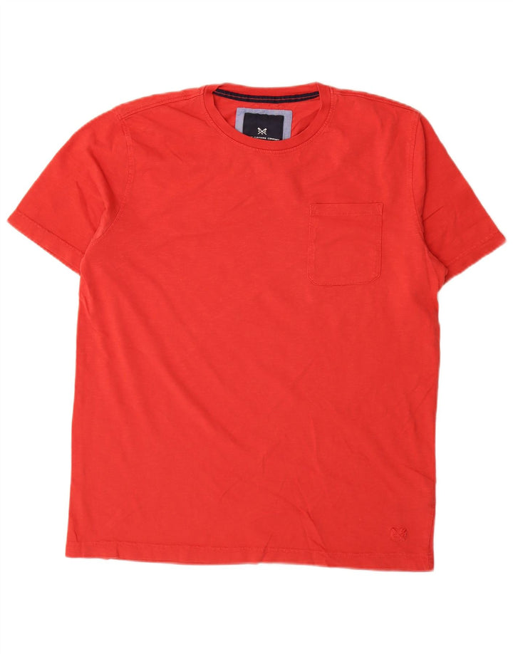 Camiseta masculina CREW CLOTHING Top médio algodão vermelho