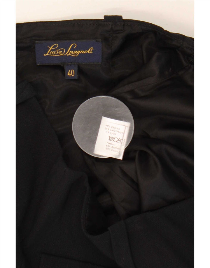 Saia feminina Luisa Spagnoli em linha A IT 40 pequena W28 viscose preta