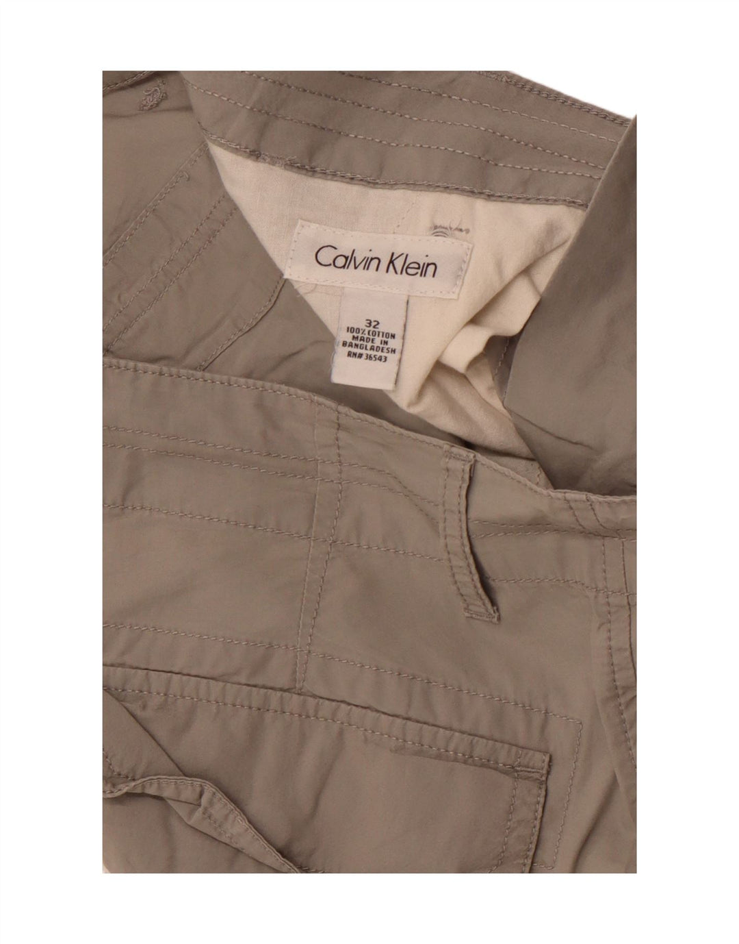 Bermuda cargo masculina CALVIN KLEIN W32 algodão cinza médio