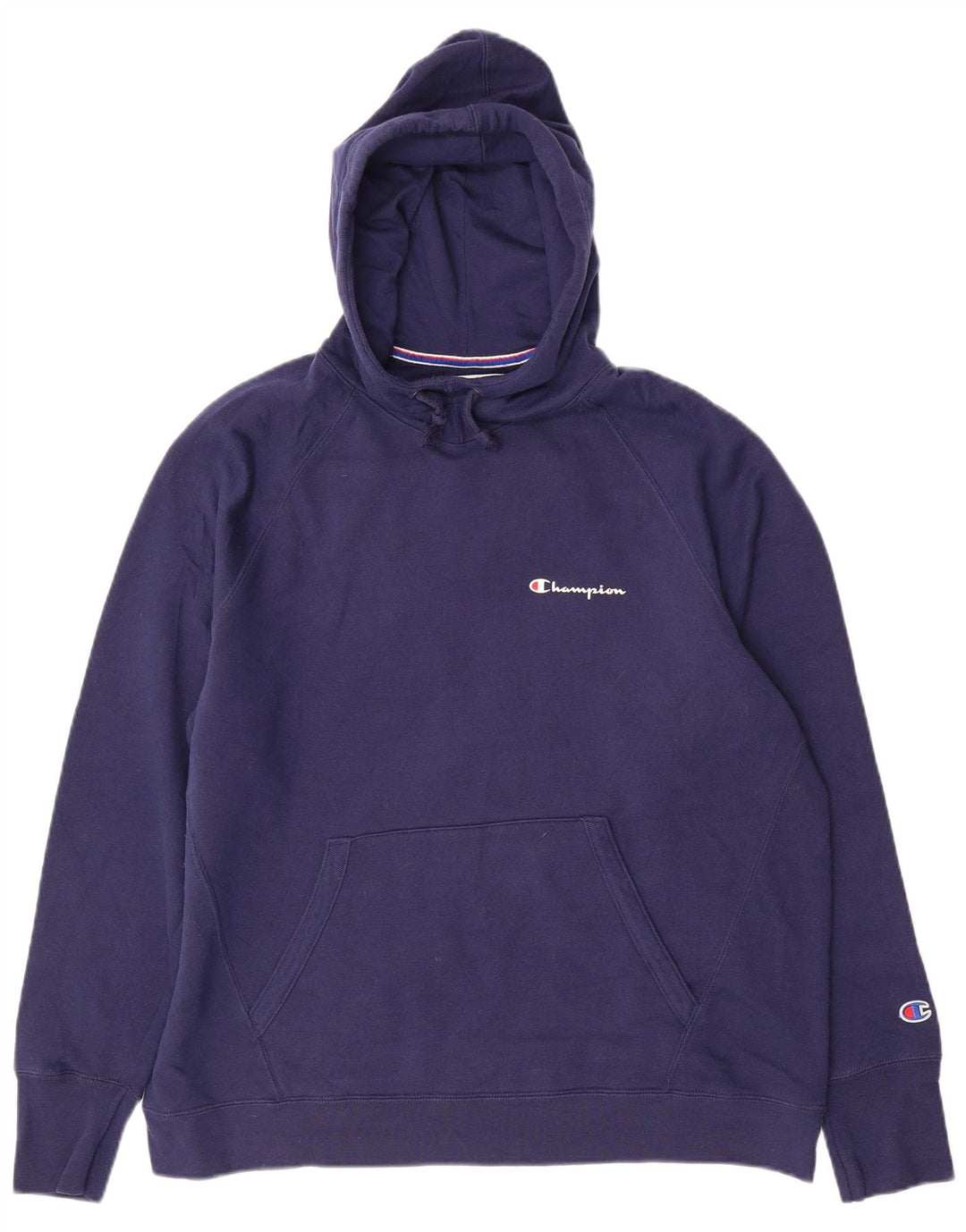 CHAMPION Suéter feminino com capuz UK 18 XL azul marinho poliéster