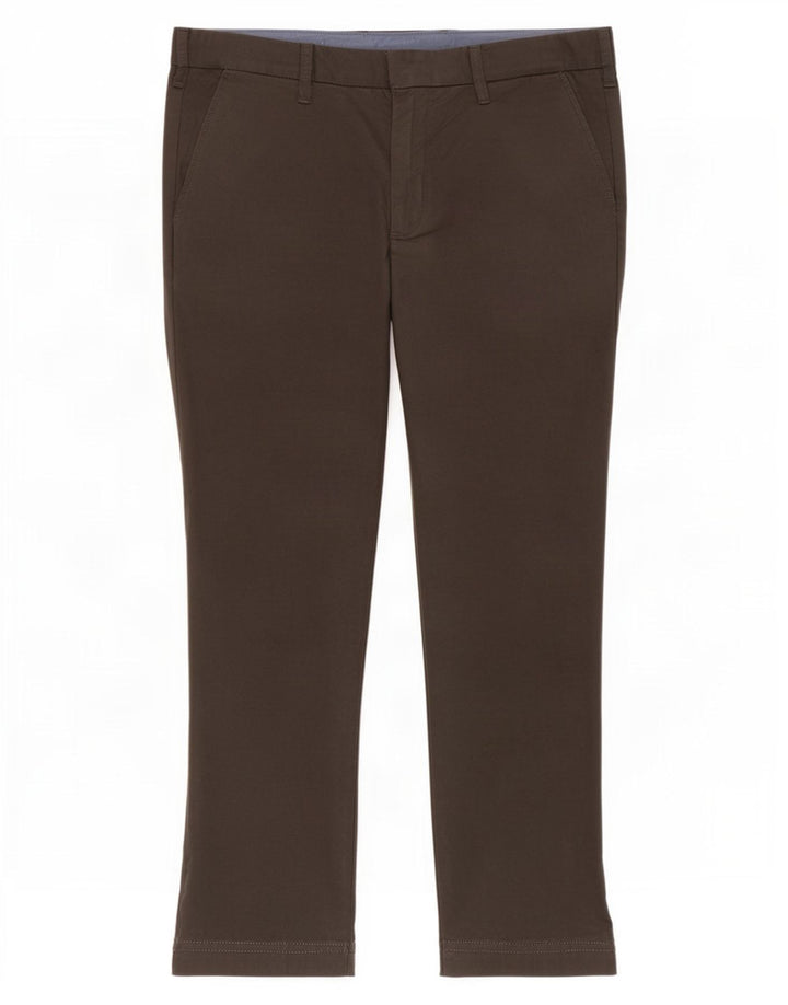 Calça Chino masculina Marks & Spencer sob medida W36 L31 cinza linho