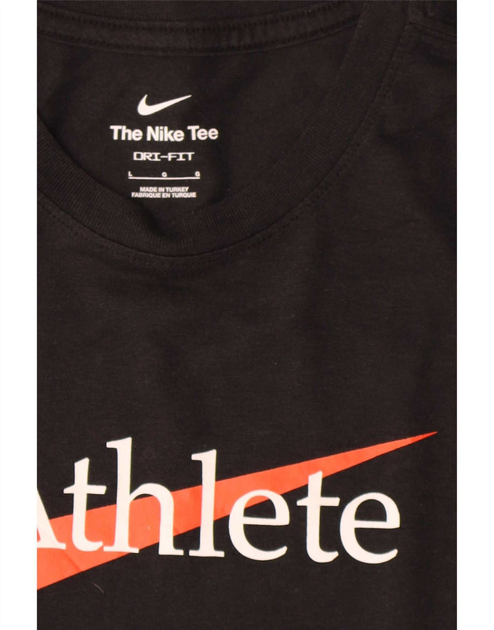 Camiseta gráfica masculina Nike grande algodão preto