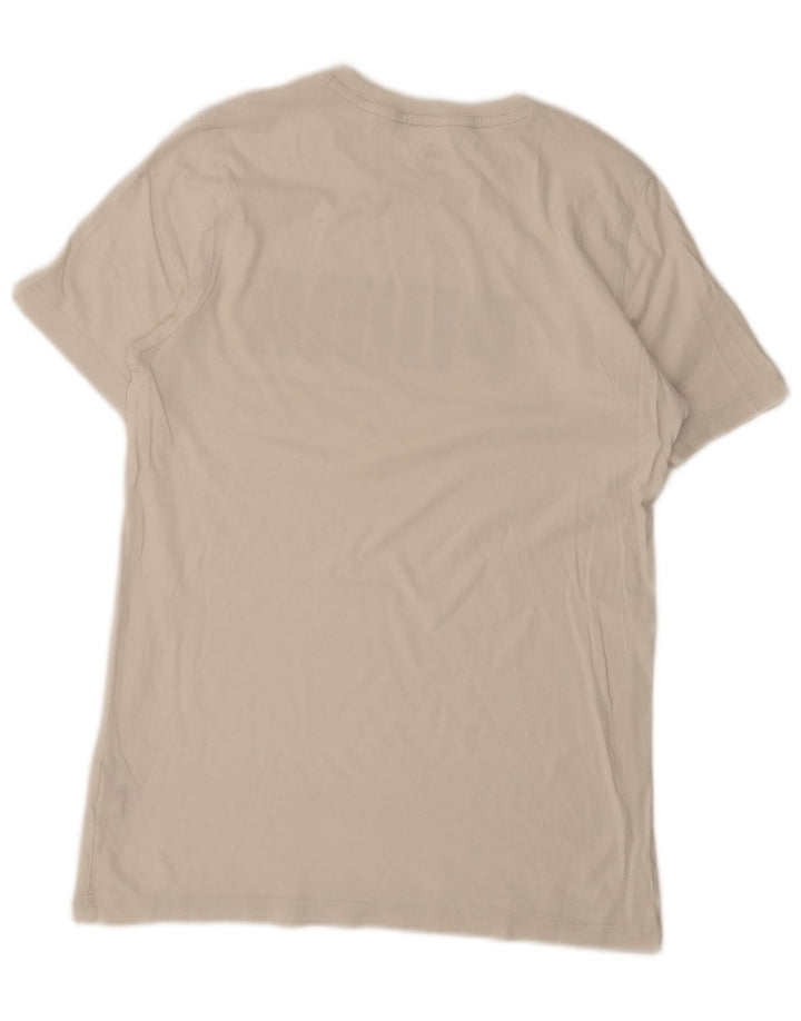 Puma Mens Graphic T-Shirt Top Pequeno Algodão Branco