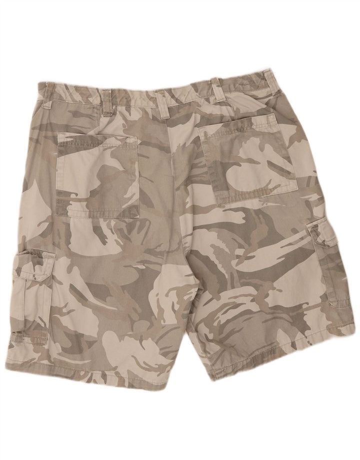 Shorts cargo masculino Wrangler W42 2XL algodão camuflado cinza