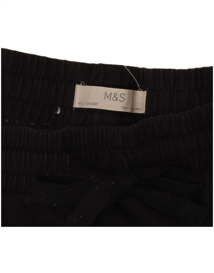 Calça de treino masculina Marks & Spencer de algodão preto médio