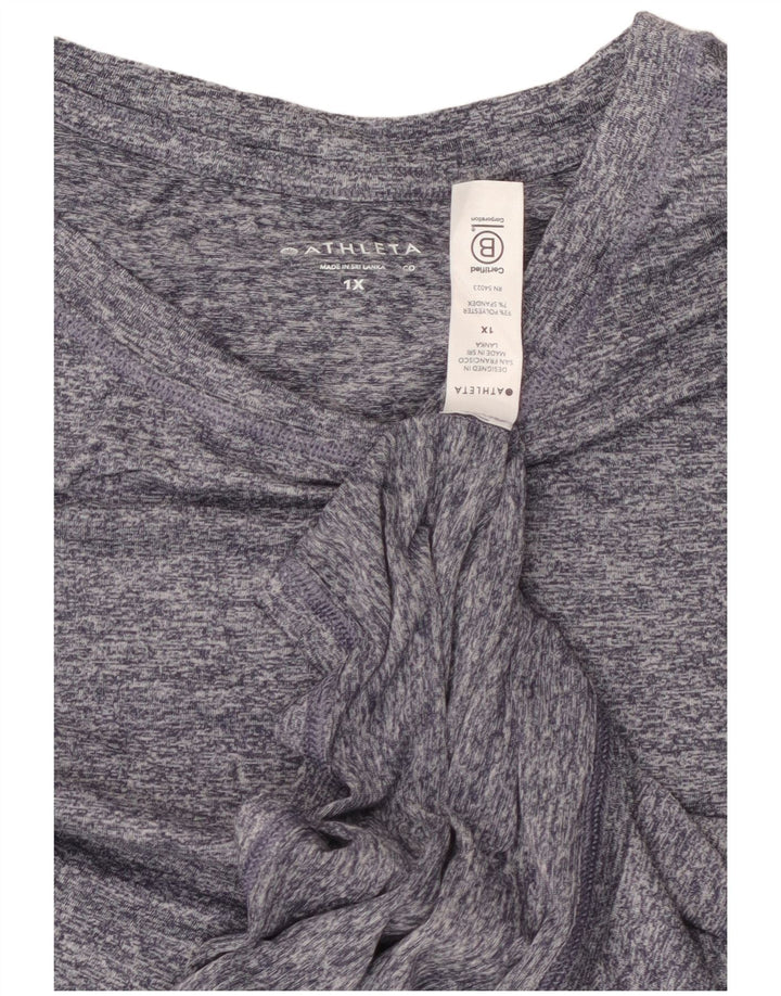 Top colete feminino ATHLETA UK 18 XL azul marinho poliéster manchado