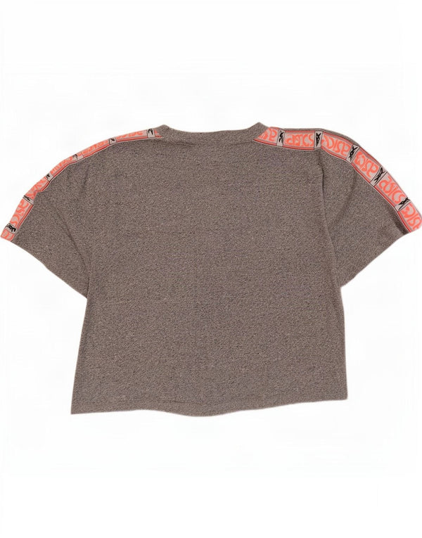 Camiseta feminina Asics Graphic UK 18 XL cinza manchado de algodão