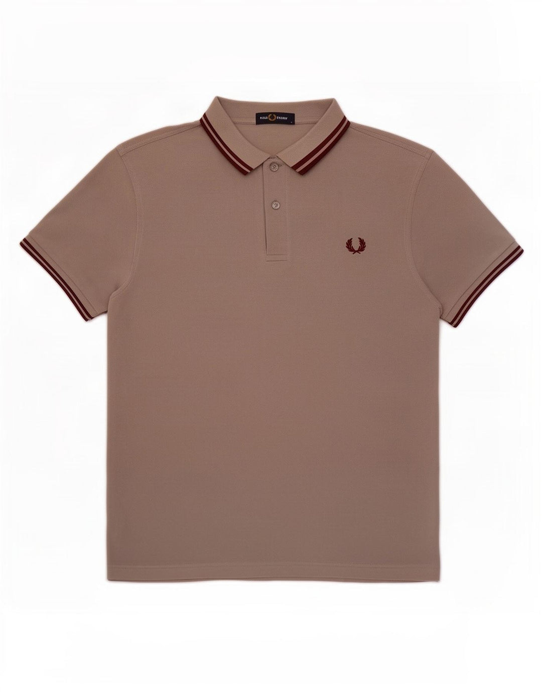 Camisa polo masculina Fred Perry grande algodão listrado cinza