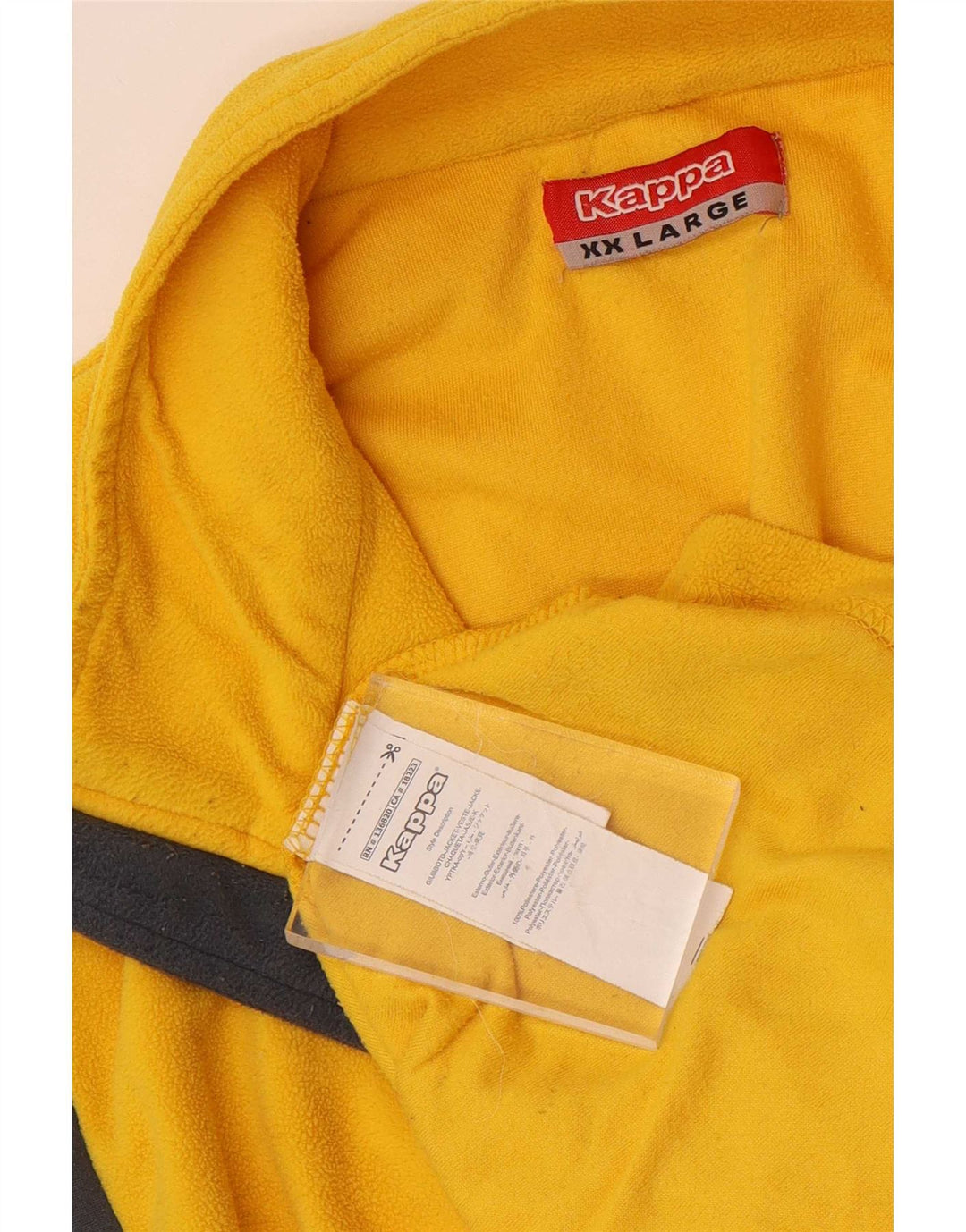 Jaqueta de lã masculina Kappa UK 44 2XL poliéster colorblock amarelo