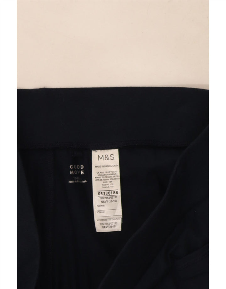 Marks & Spencer Girls Skort 15-16 Anos Azul Marinho Algodão