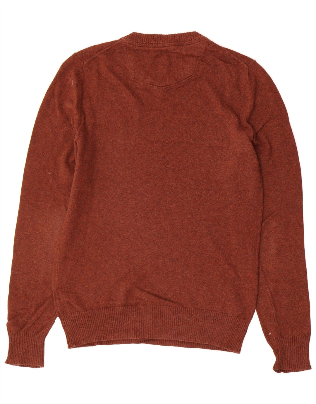 FAT FACE Mens V-Neck Jumper Sweater XS Brown Cashmere Vintage Fat Face and Second-Hand Fat Face from Messina Hembry 