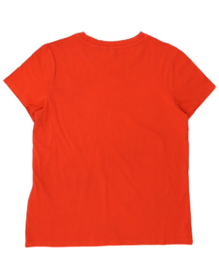 Camiseta feminina Levi's Top UK 10 pequeno algodão laranja