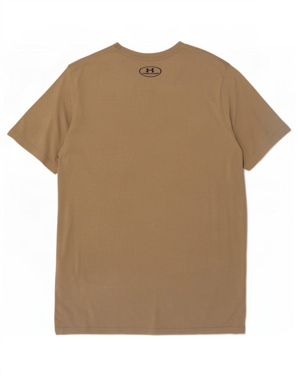 Camiseta masculina Under Armour Heat Gear Top médio cáqui