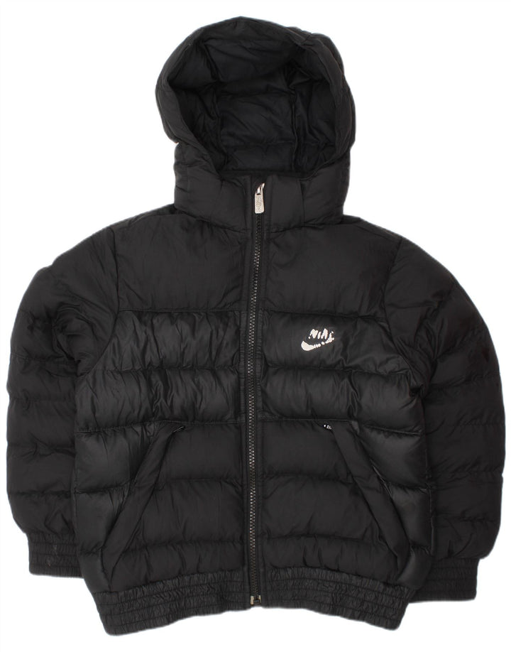 Jaqueta acolchoada com capuz para meninos NIKE 5-6 anos poliéster preto médio