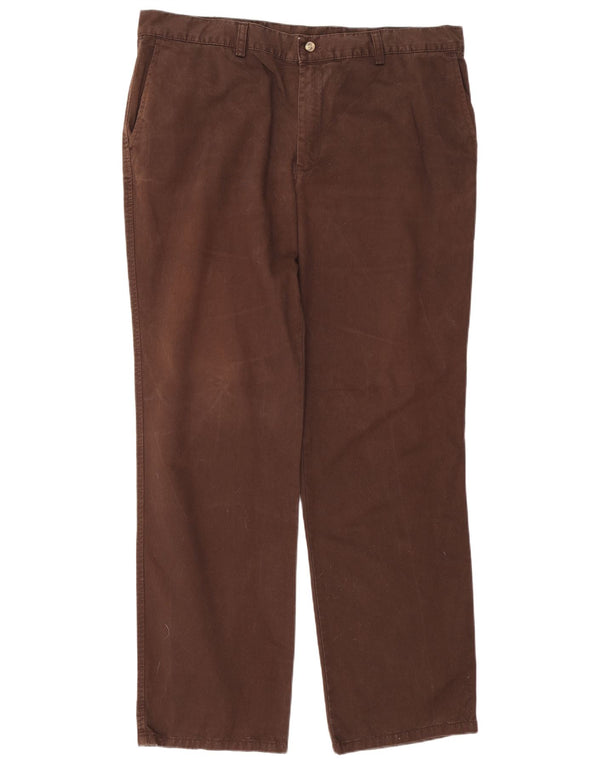 Pierre Cardin Calça Chino Masculina Reta IT 52 XL W40 L33 Algodão Marrom