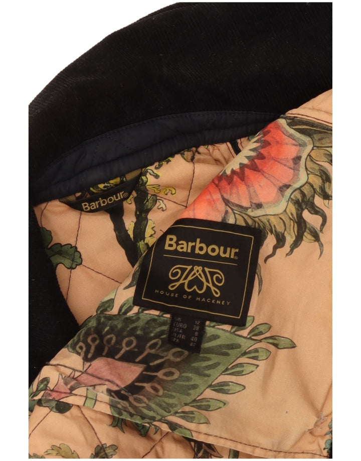 Jaqueta acolchoada feminina Barbour UK 12 azul marinho médio