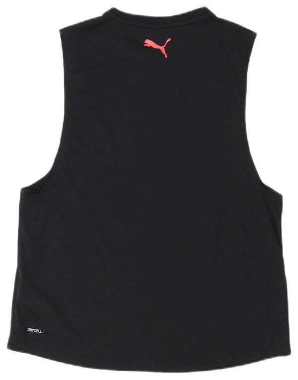 Puma Mens Colete Top Médio Algodão Preto