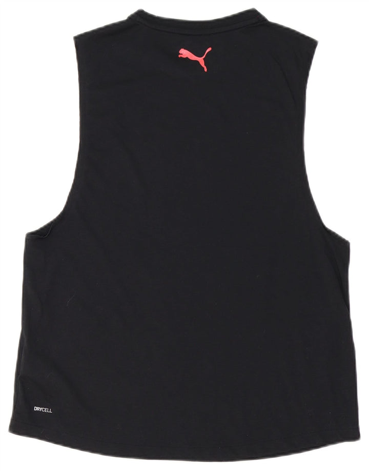 Puma Mens Colete Top Médio Algodão Preto